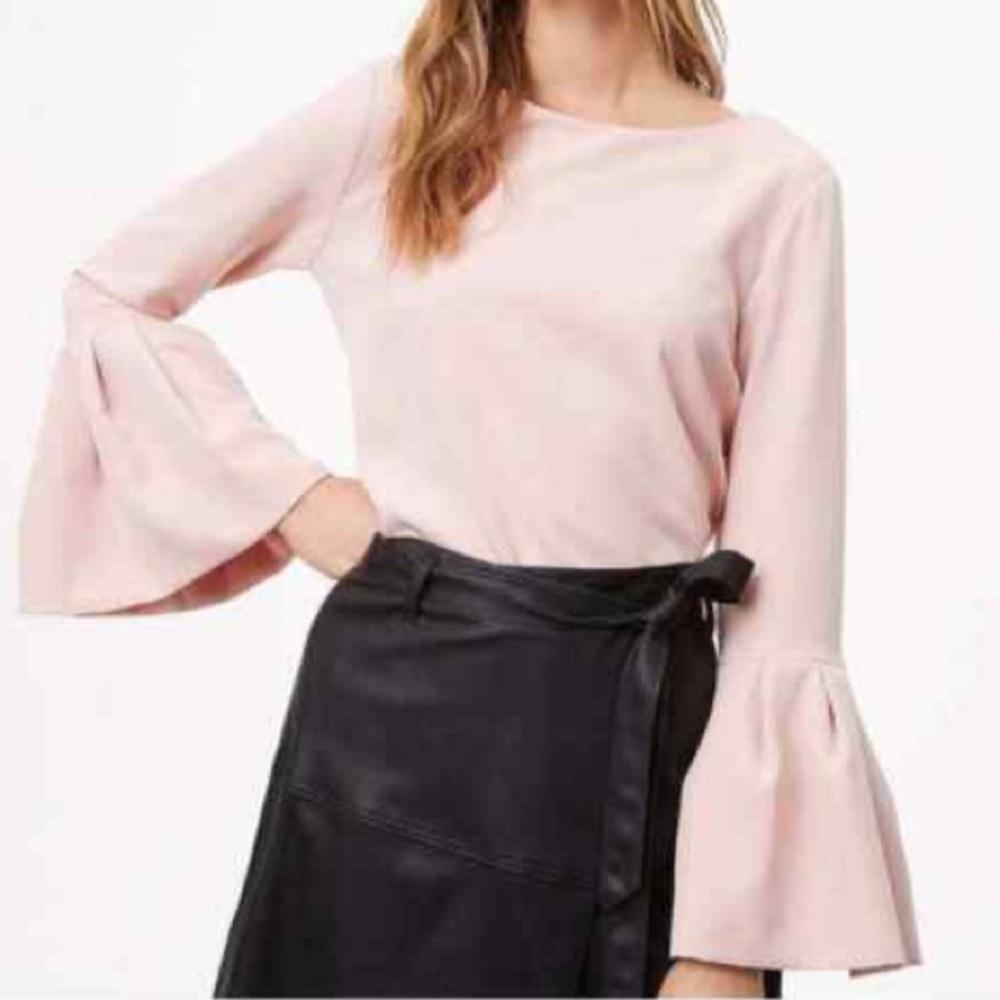 Loft blush bell sleeve top